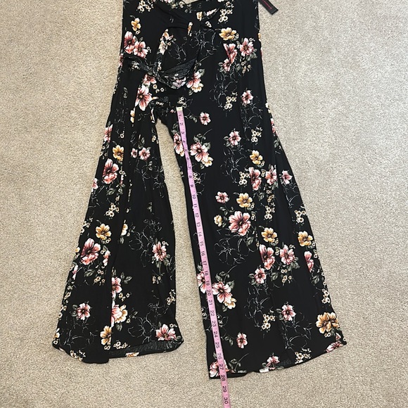 NOBO black floral 2 piece pant set XL - Picture 11 of 13